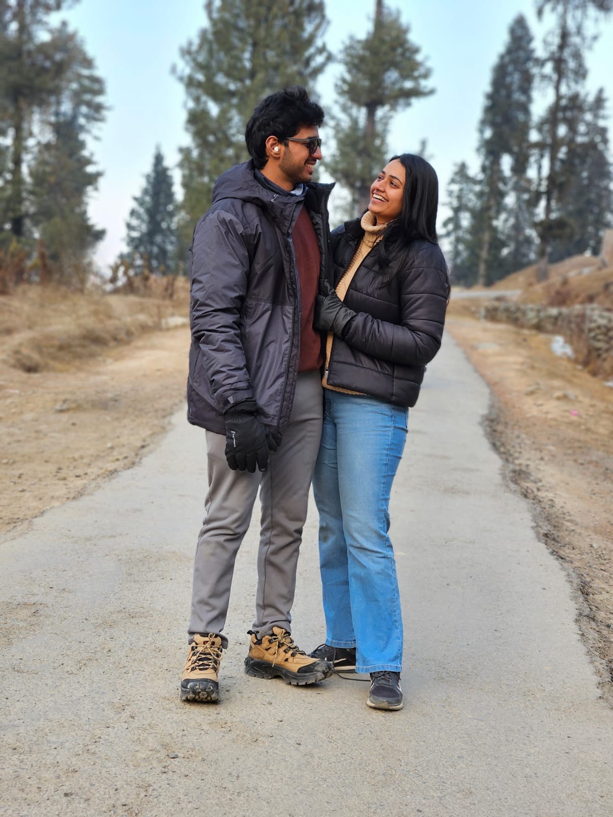 Snehal and Karthik under lights